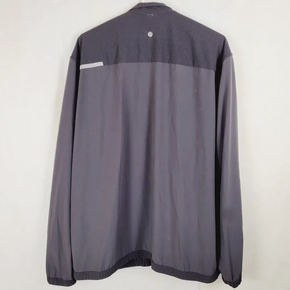 Lululemon Pace Jacket reversible full zip black windbreaker Size Large Active